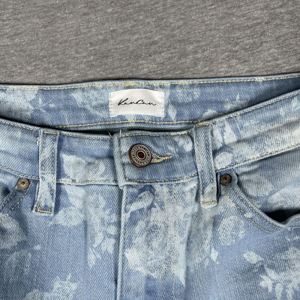 KanCan Jeans Womens 5/26 Blue Floral Flared Mid Rise Denim - Picture 8 of 11